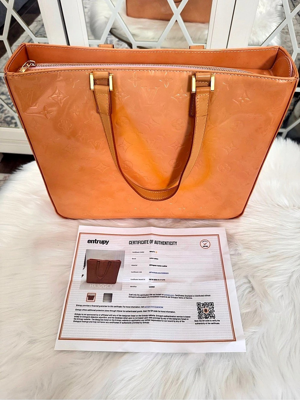 Louis Vuitton Monogram Vernis Columbus Tote Bag